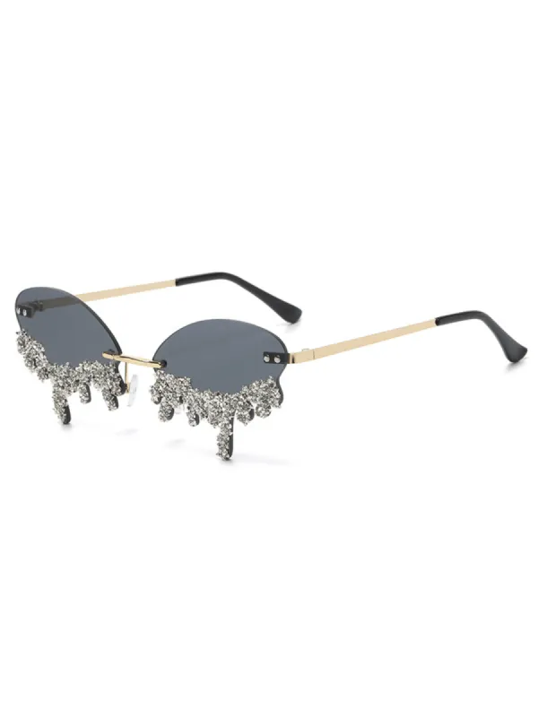 Airlie Teardrop Crystal Sunglasses sold by Mew Mews