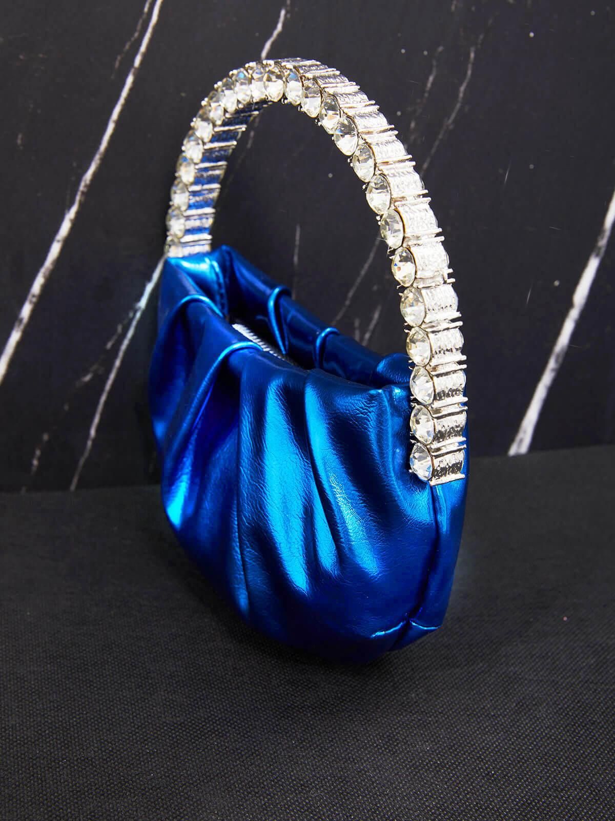 Skye Crystal Embellished Clutch In Blue sold by Mew Mews product image thumbnail 3