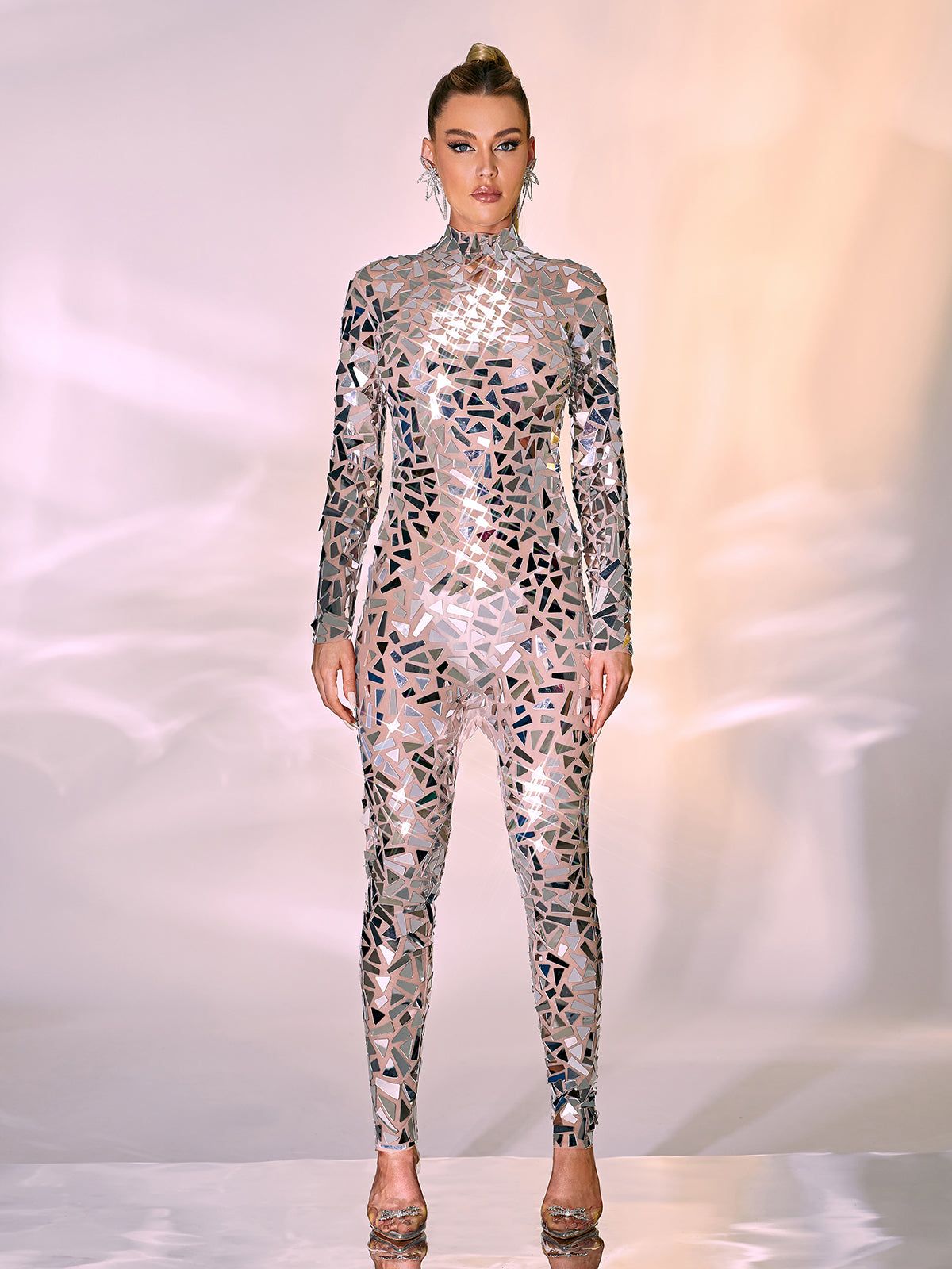 Noor Long Sleeve Embellished Jumpsuit sold by Mew Mews product image thumbnail 2