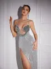 Brigid Spaghetti Crystal Fringe Sequin Maxi Dress sold by Mew Mews