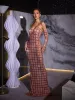 Kieran Rhinestone Mesh Maxi Dress sold by Mew Mews