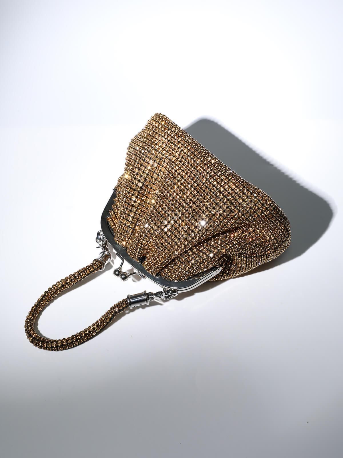 Mairead Shell Clutch In Gold sold by Mew Mews