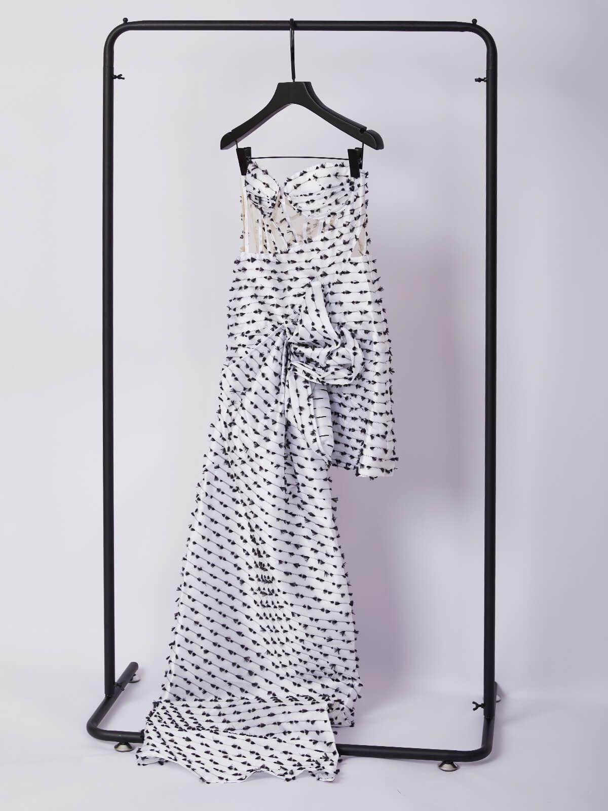 Belen Jacquard Draped Mini Dress sold by Mew Mews product image thumbnail 7