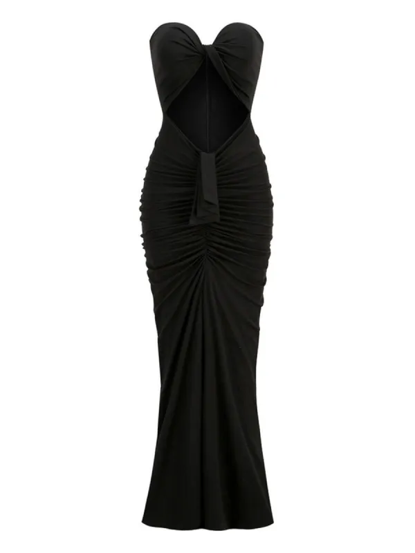 Cutout Maxi Black Dress sold by Mew Mews