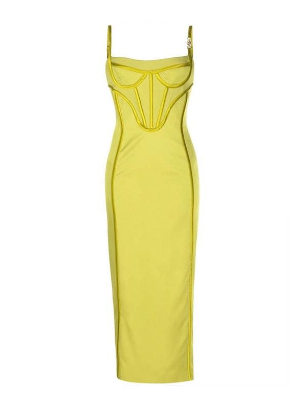 Alix Satin Corset Midi Dress In Green sold by Mew Mews product image thumbnail 7