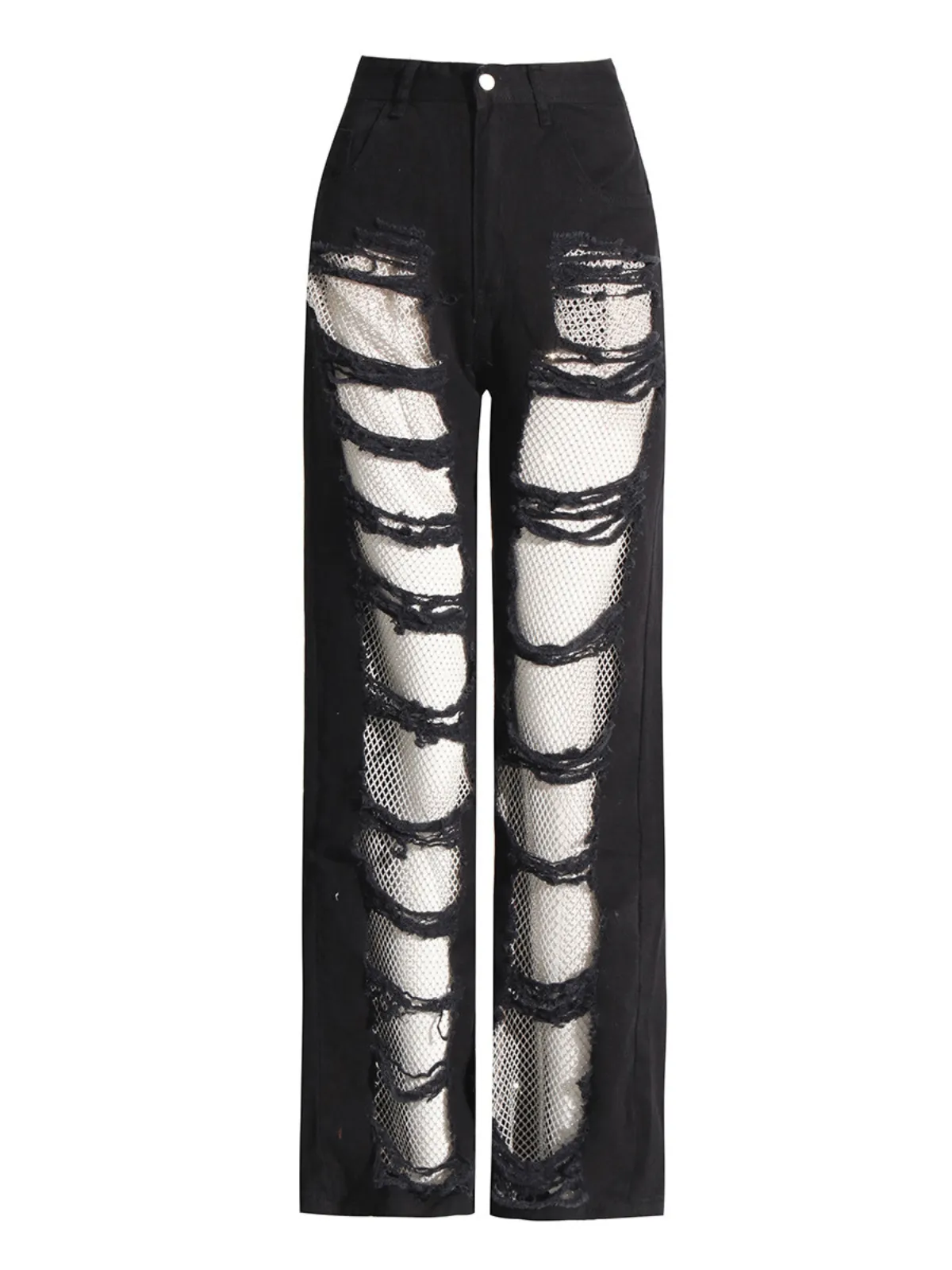 Ephraim Diamond Mesh Denim Pants sold by Mew Mews product image thumbnail 5