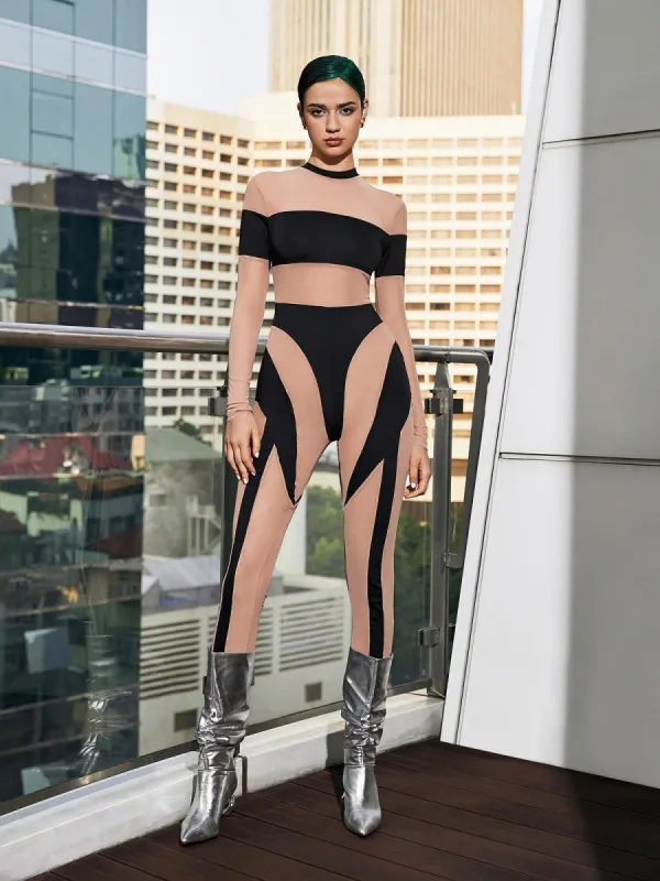 Leatrice Square Stripe Jumpsuit sold by Mew Mews