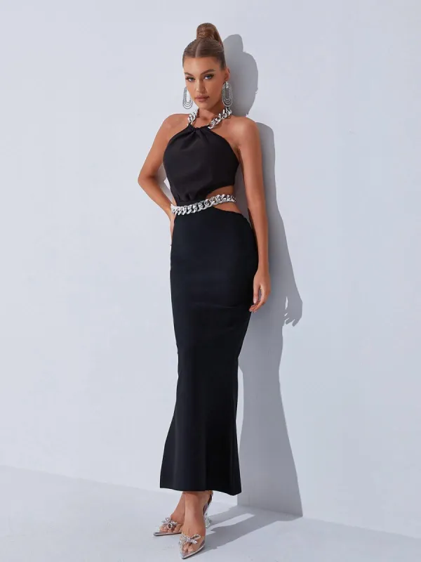 Anaise Halterneck Cutout Bandage Dress sold by Mew Mews