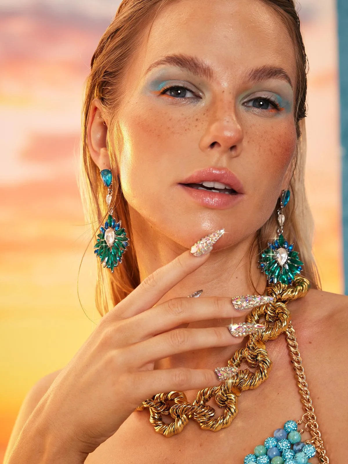 Drop Crystal Handmade Press On Nails sold by Mew Mews product image thumbnail 2