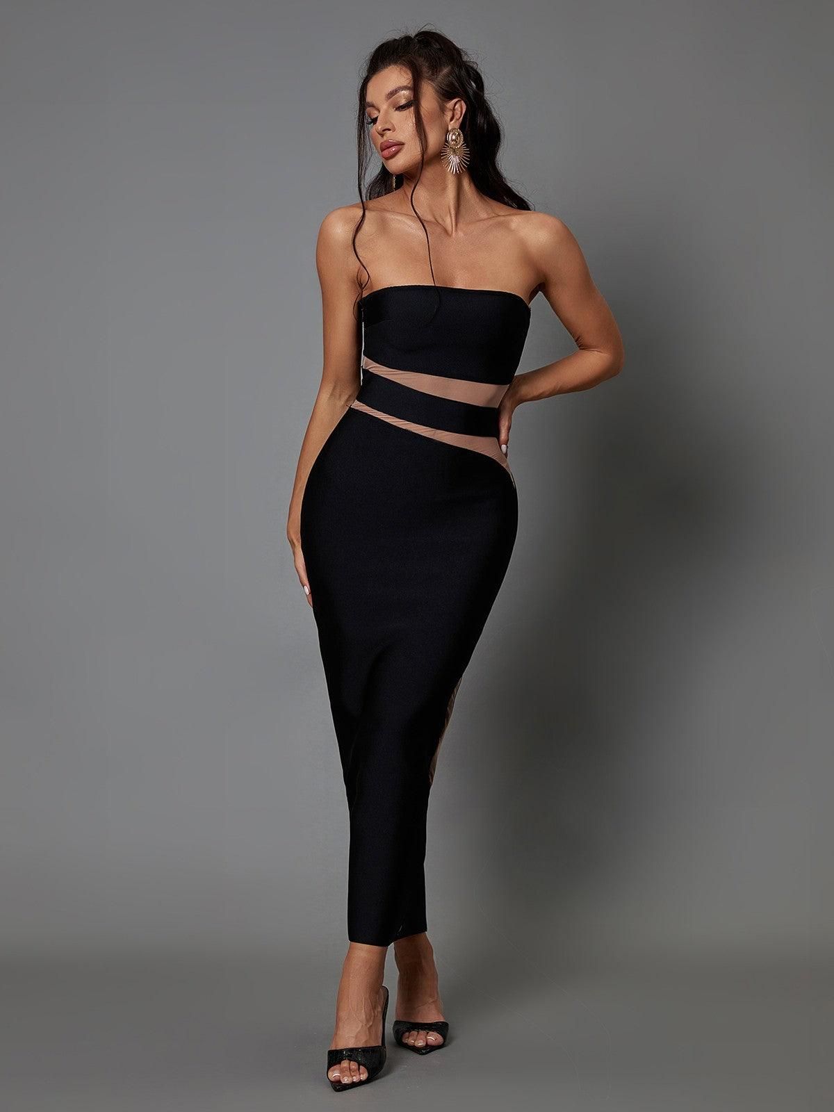 Genesis Strapless Bandage Midi Dress sold by Mew Mews product image thumbnail 3