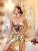 Iago Metallic Heart Drop Armor Top In Rose Gold sold by Mew Mews