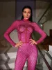 Gelia Body Printed Rhinestone Jumpsuit sold by Mew Mews