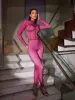 Gelia Body Printed Rhinestone Jumpsuit sold by Mew Mews