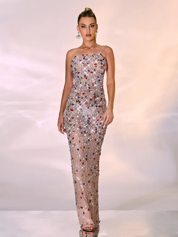 Tinsley Crytsal Embellished Maxi Dress sold by Mew Mews