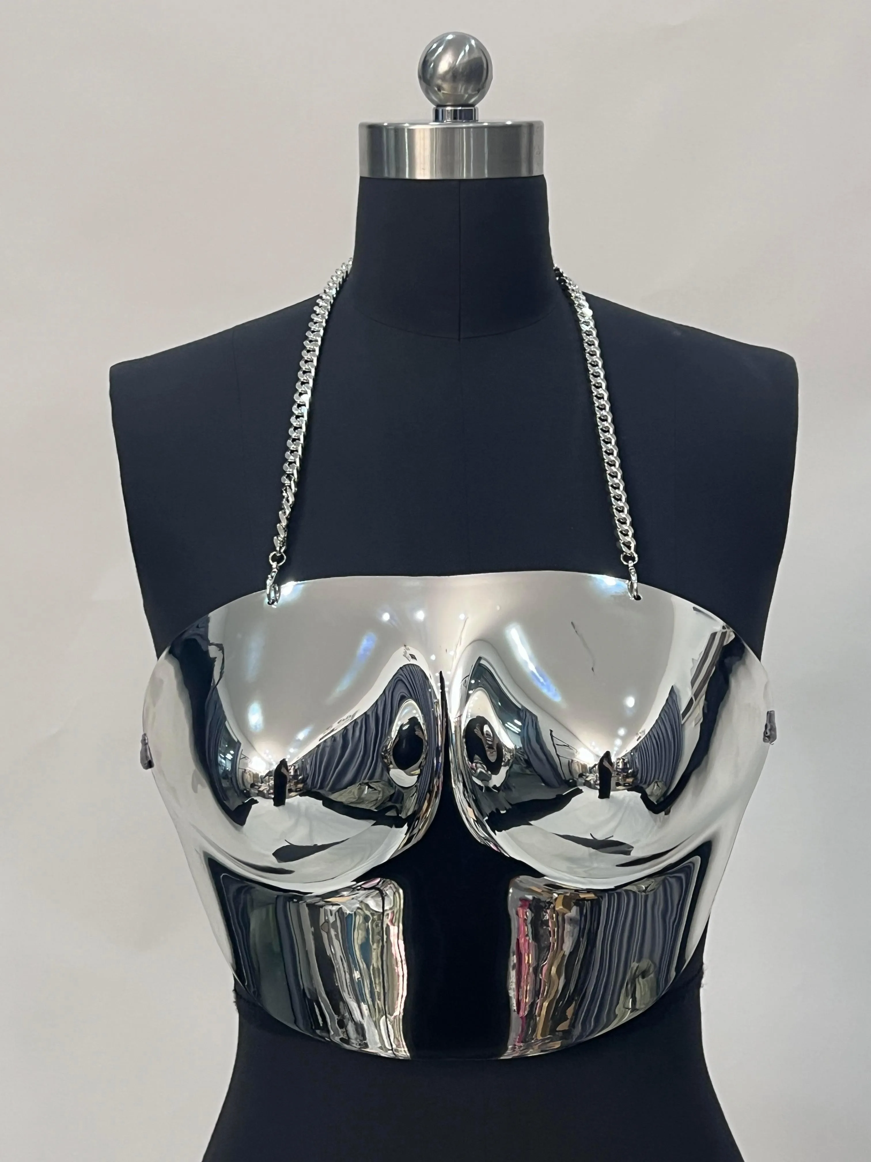 Quill Halterneck Armor Top In Silver sold by Mew Mews product image thumbnail 4