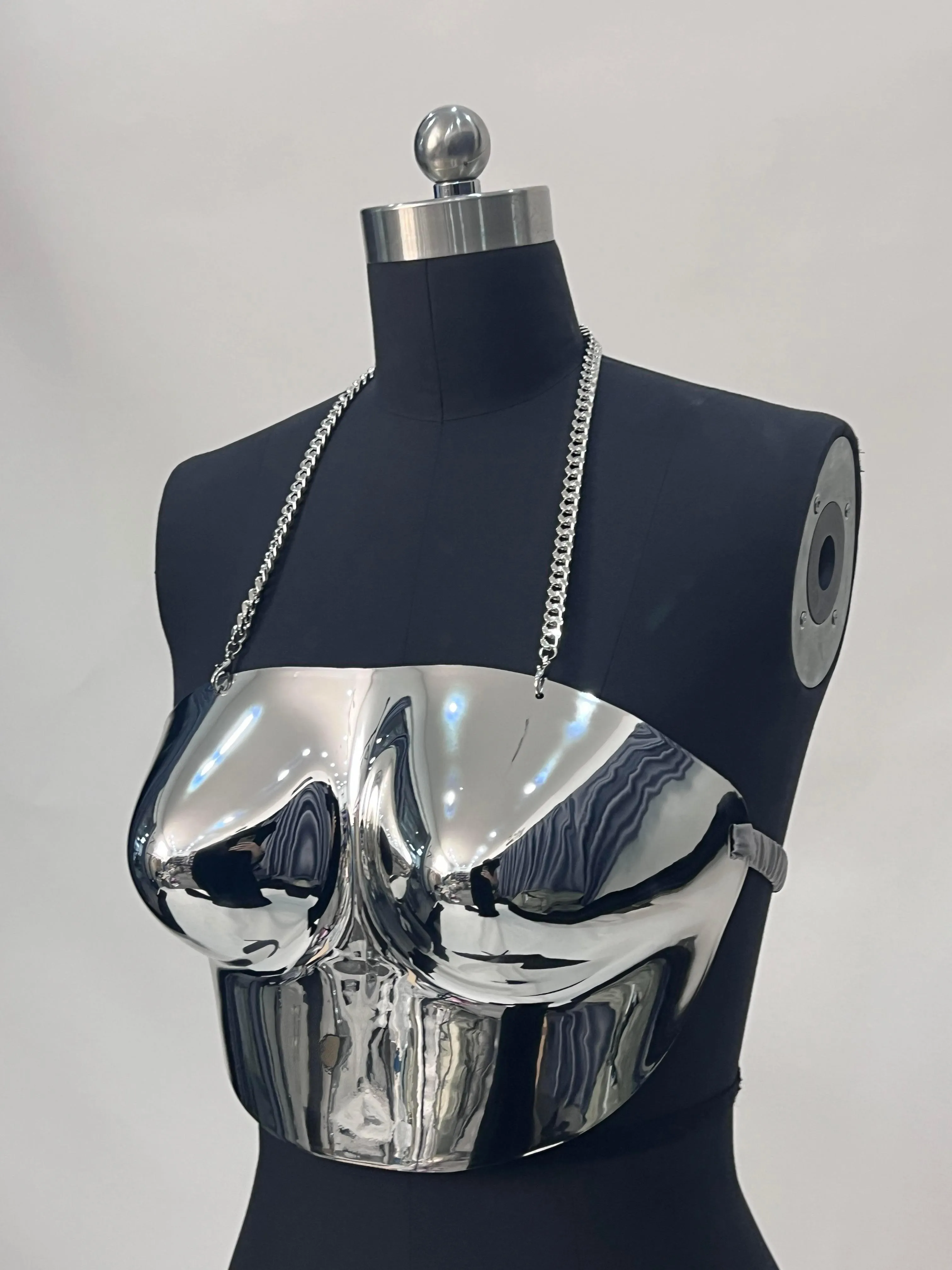 Quill Halterneck Armor Top In Silver sold by Mew Mews product image thumbnail 5