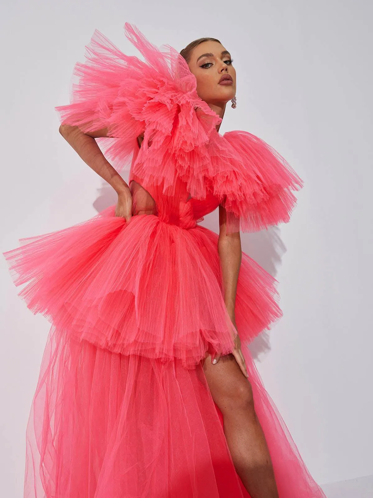 Bibi Plunge Cutout Tulle Dress sold by Mew Mews product image thumbnail 5