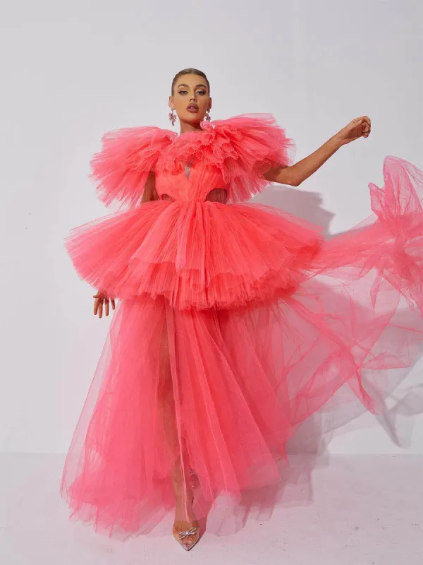 Bibi Plunge Cutout Tulle Dress sold by Mew Mews