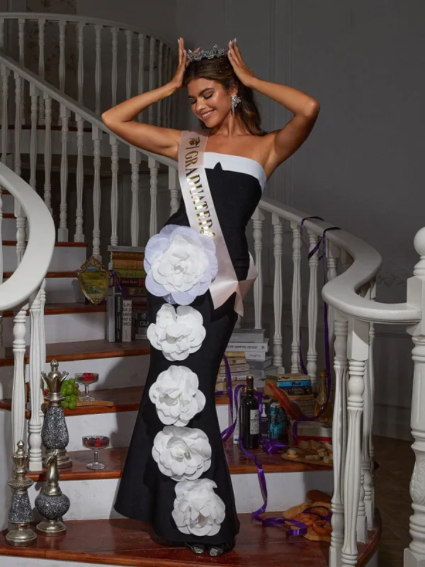 Carol Flower Embellished Bandage Maxi Dress sold by Mew Mews