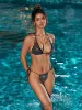 Oleander Halterneck Rhinestone Bikini Two Piece Set In Black sold by Mew Mews