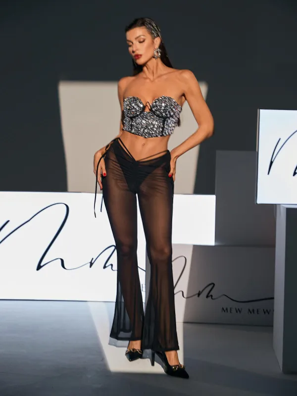 Stellan Low Rise Mesh Pants sold by Mew Mews