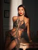 Virgil Halterneck Fringe Body Chain Dress sold by Mew Mews