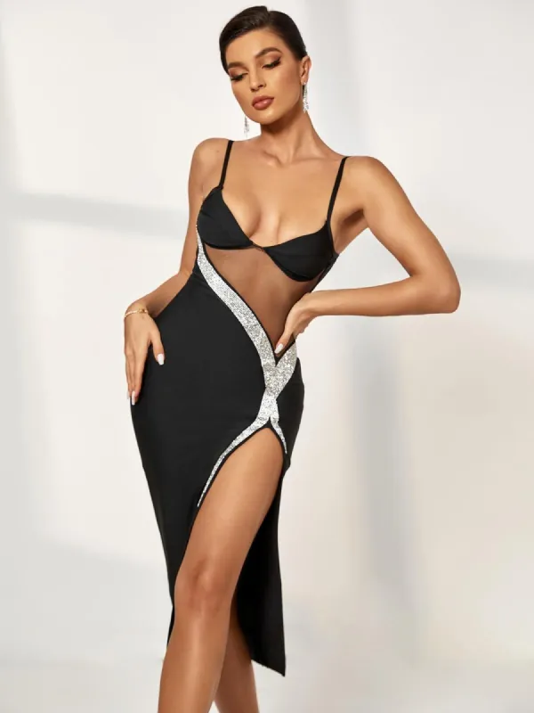 Doloras Crystal Embellished Bandage Dress sold by Mew Mews