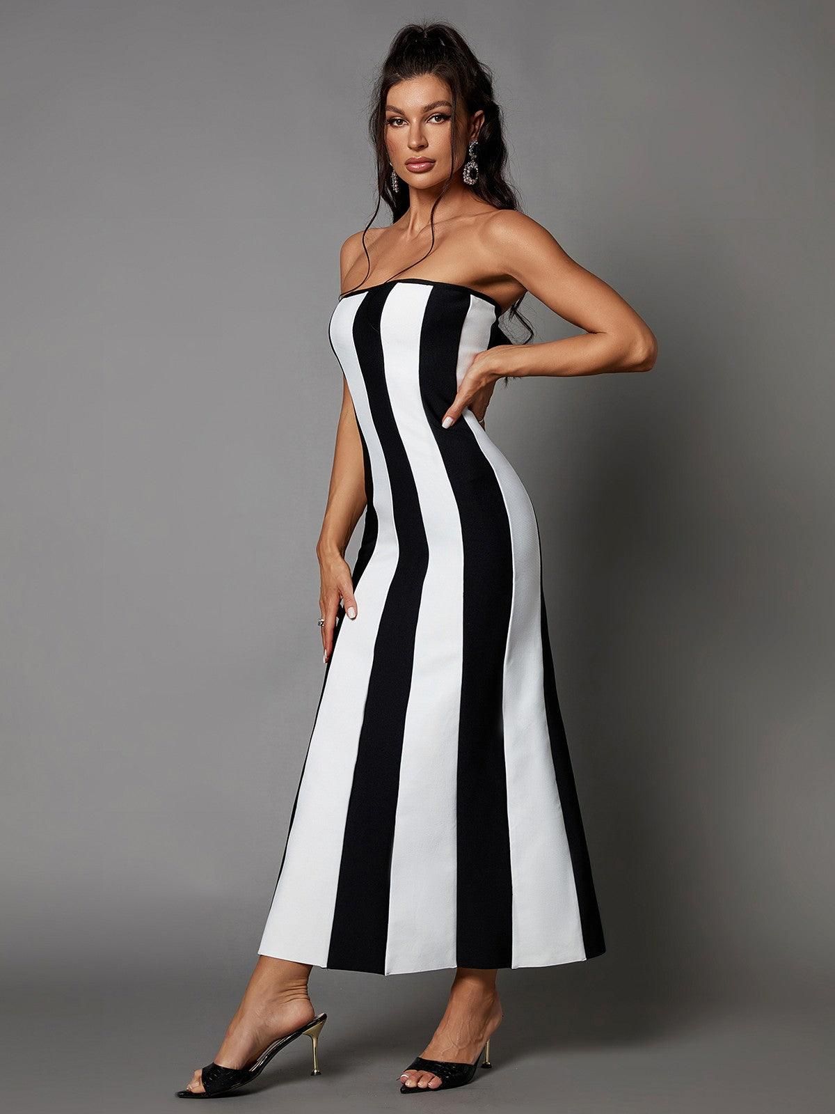 Vashti Strapless Bandage Maxi Dress sold by Mew Mews product image thumbnail 4