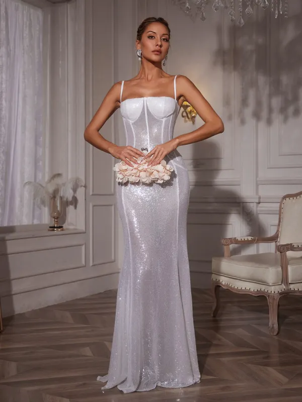 Ichiro Spaghetti Sequin Maxi Dress sold by Mew Mews