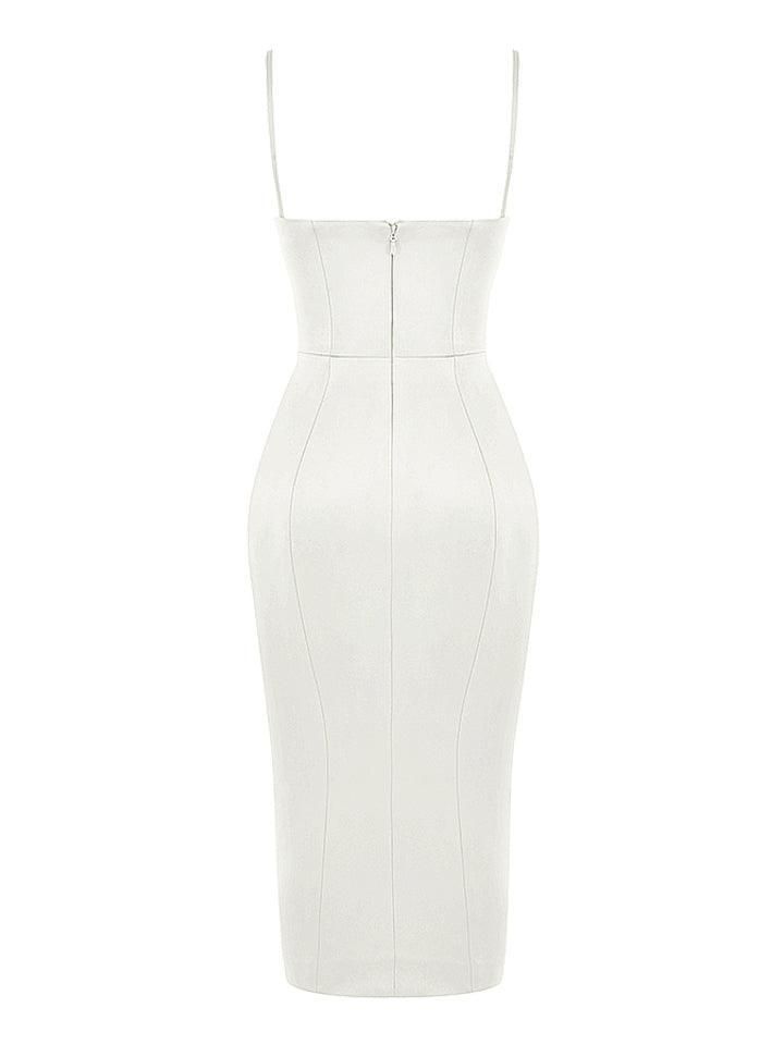 Annie Satin Midi Dress In Ivory sold by Mew Mews product image thumbnail 9