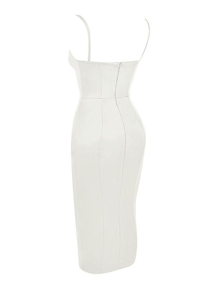 Annie Satin Midi Dress In Ivory sold by Mew Mews product image thumbnail 8