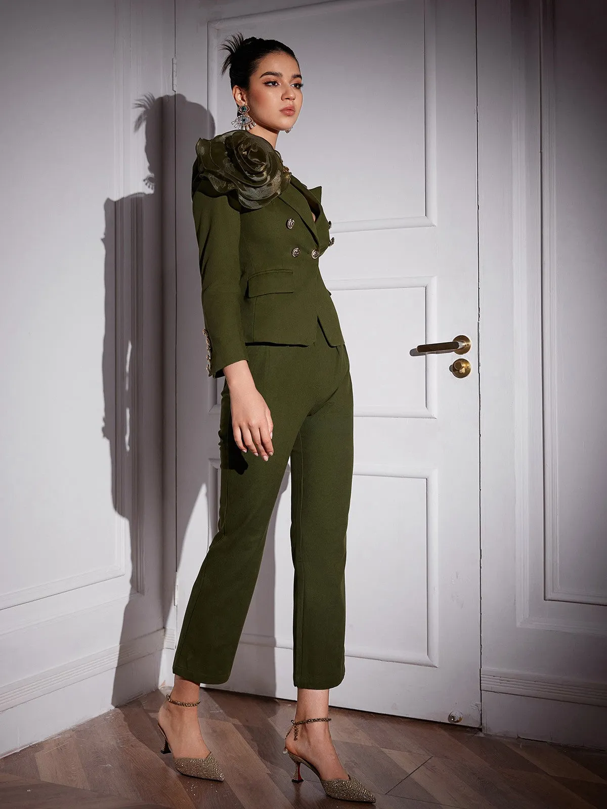 Halcyon Tulle Flower Button Blazer Set sold by Mew Mews product image thumbnail 5