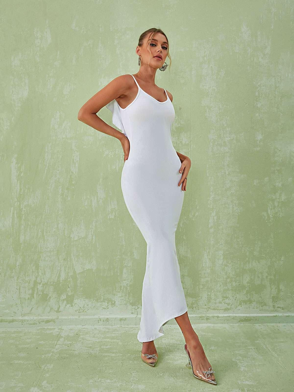Marzia Backless Maxi Dress In White sold by Mew Mews product image thumbnail 5