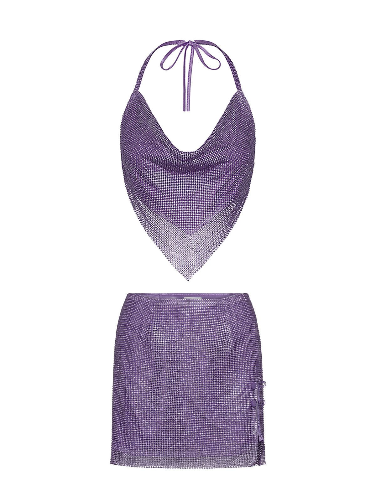 Denise Chainmail Set In Purple sold by Mew Mews