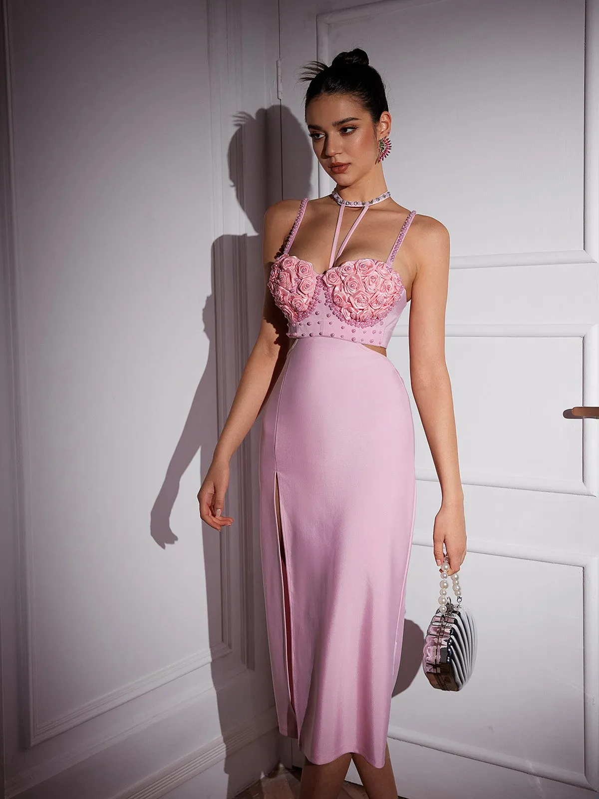 Bevverly Flower Pearl Bandage Skirt Set sold by Mew Mews product image thumbnail 5