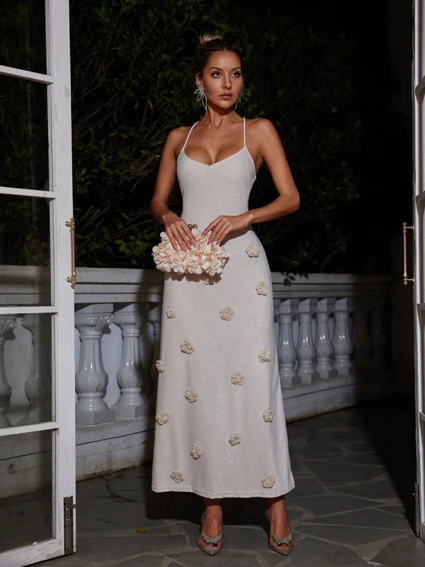 Giorgio Flower Knitted Maxi Dress sold by Mew Mews