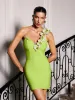 Rajiv One Shoulder Flower Bandage Mini Dress sold by Mew Mews