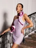 Galador One Shoulder Flower Bandage Mini Dress sold by Mew Mews