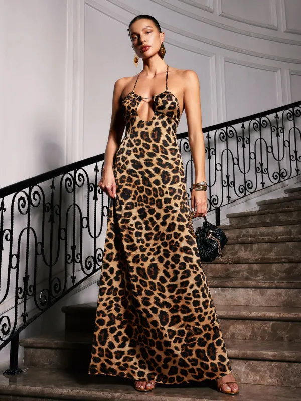 Berquist Leopord Cutout Maxi Dress sold by Mew Mews