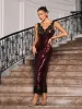 Taci Sleeveless Sequin Lace Maxi Dress sold by Mew Mews