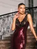 Taci Sleeveless Sequin Lace Maxi Dress sold by Mew Mews