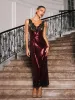 Taci Sleeveless Sequin Lace Maxi Dress sold by Mew Mews