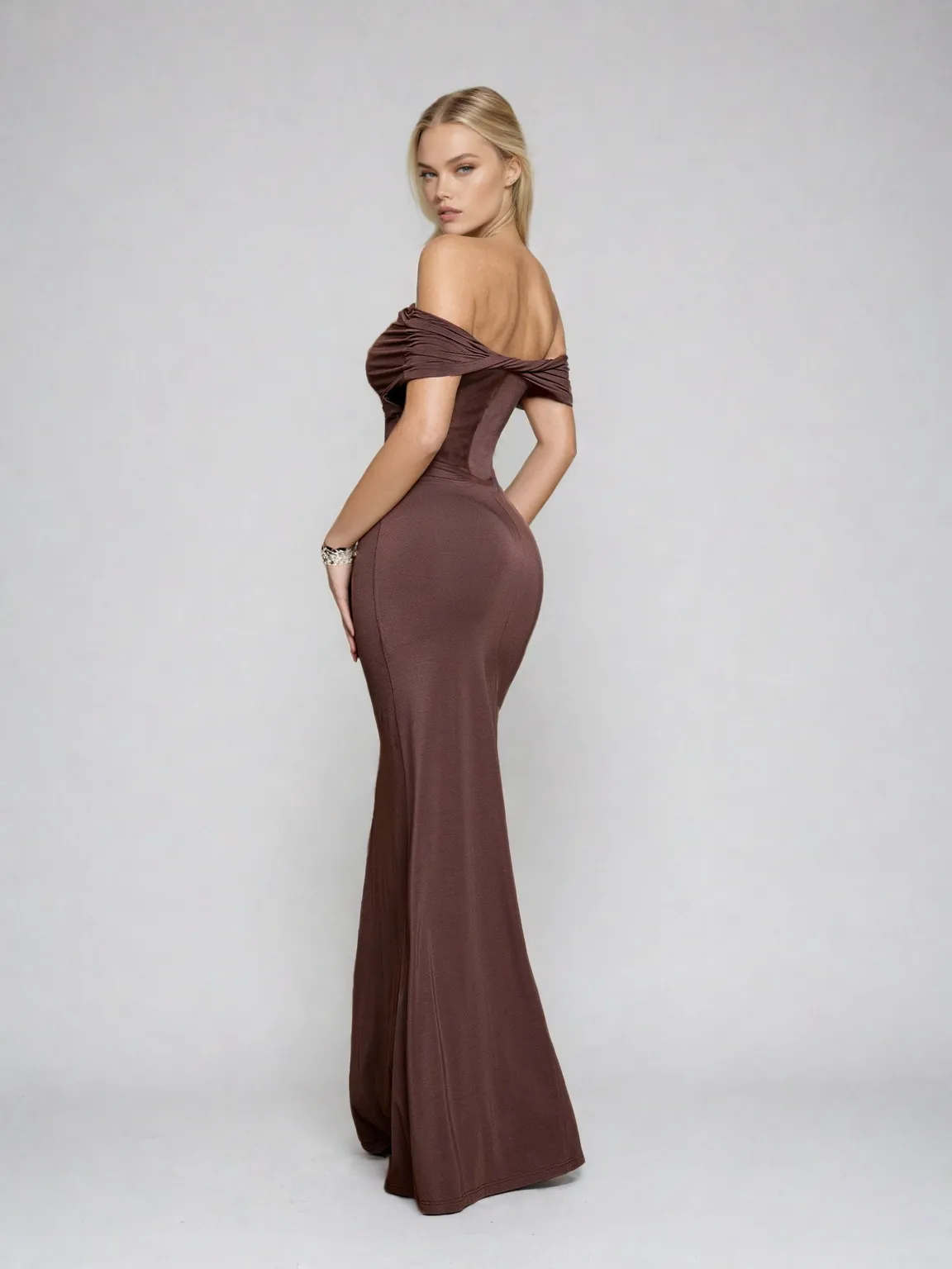 Riordan Off Shoulder Maxi Dress sold by Mew Mews product image thumbnail 3