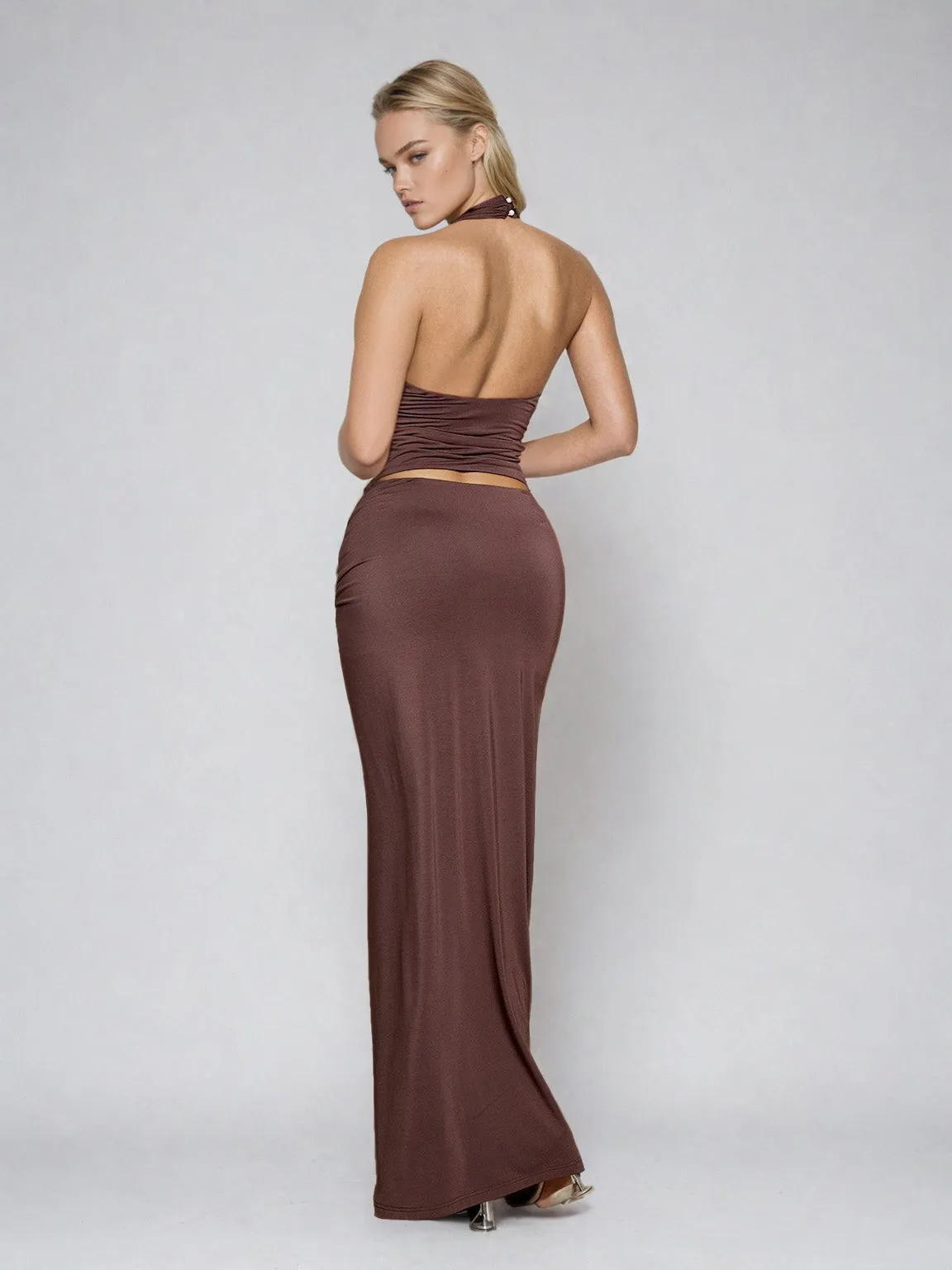 Blessing Halterneck Ruched Skirt Set sold by Mew Mews product image thumbnail 3