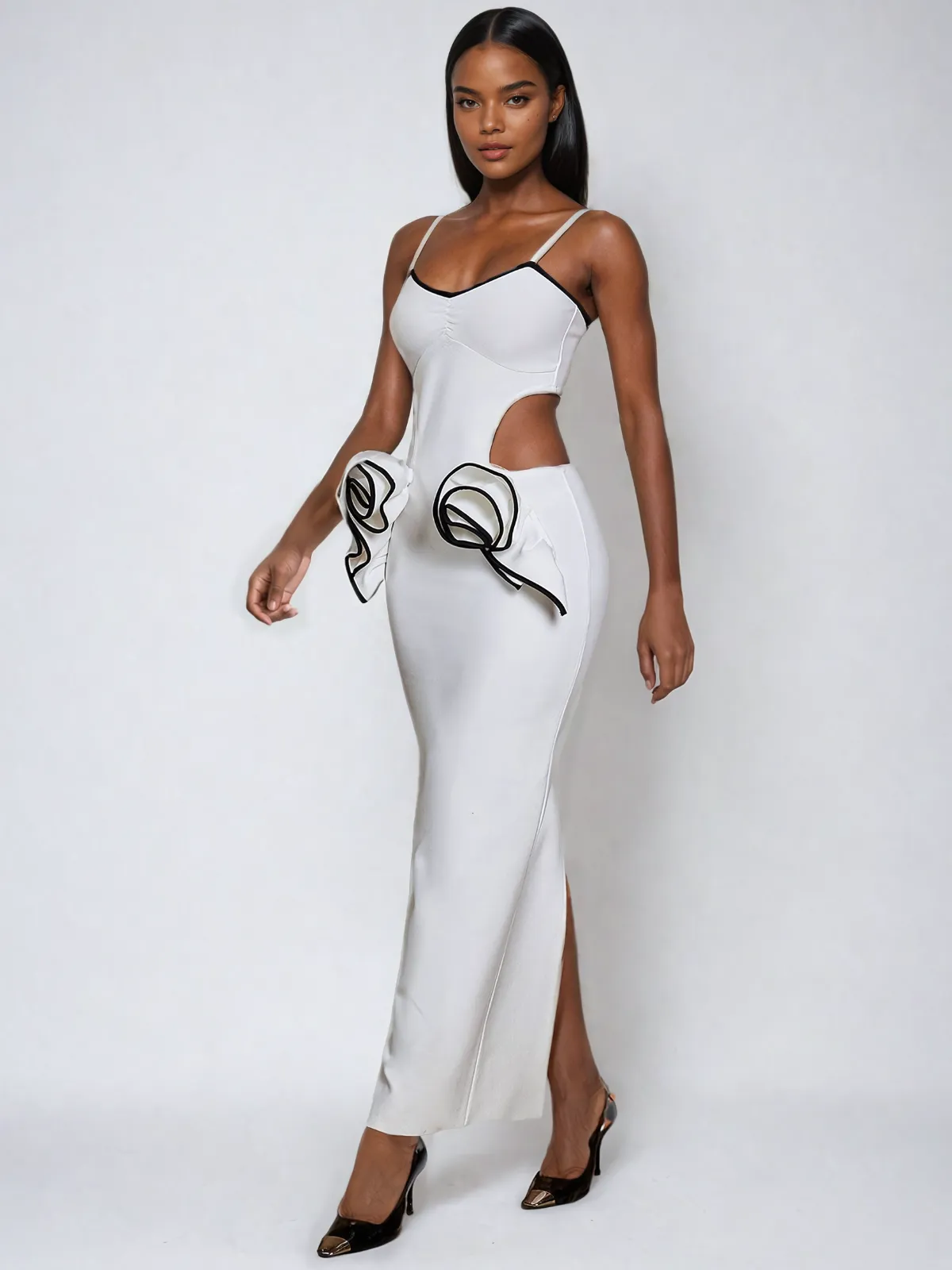 Arroyo Spaghetti Flower Cutout Bandage Dress sold by Mew Mews product image thumbnail 2