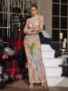 Rupok Turtleneck Rhinestone Maxi Dress sold by Mew Mews