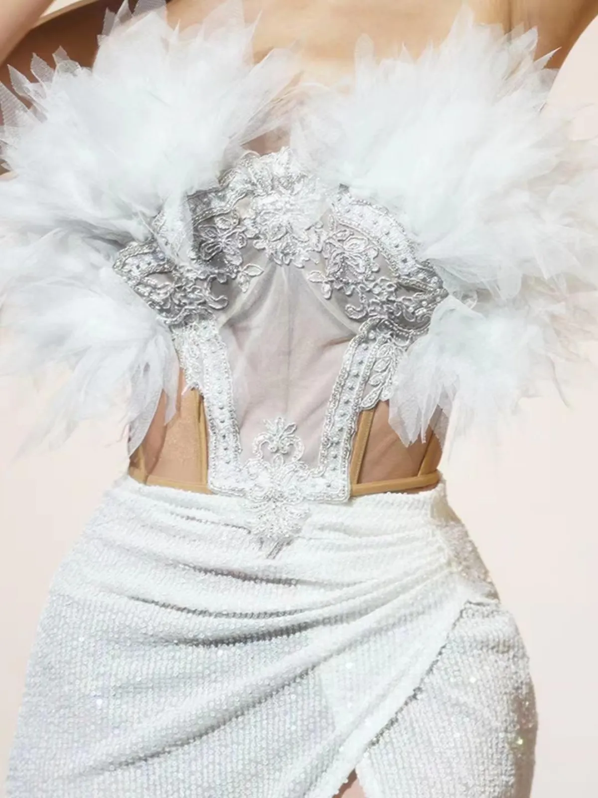 Myziak Embroidered Ruched Skirt Set sold by Mew Mews product image thumbnail 3