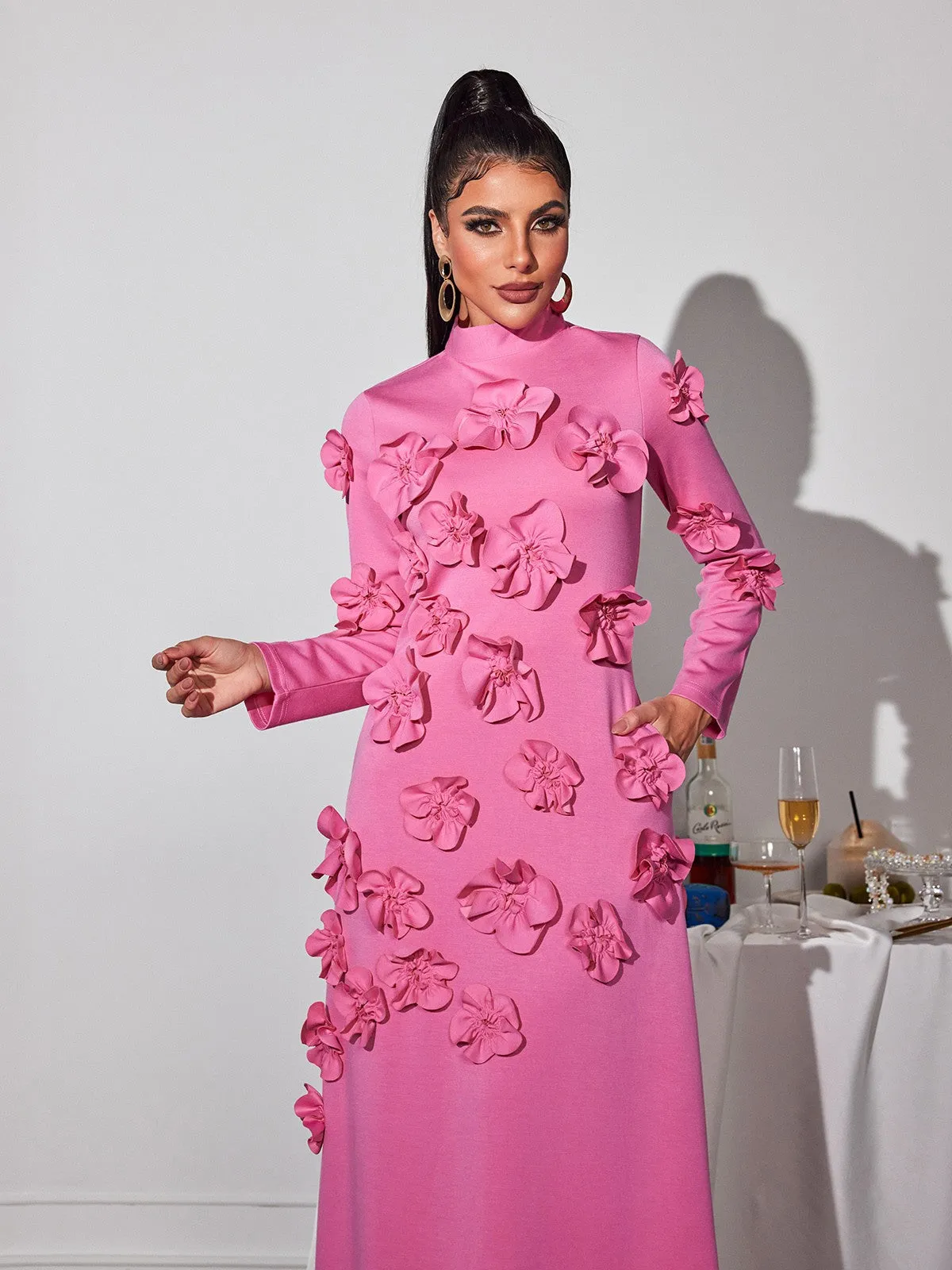 Liluri Long Sleeve Flower Maxi Dress sold by Mew Mews product image thumbnail 2