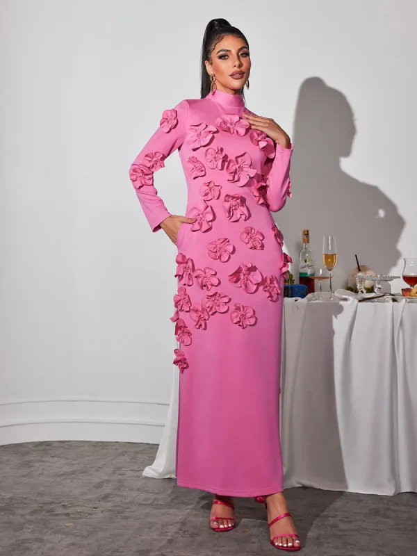 Liluri Long Sleeve Flower Maxi Dress sold by Mew Mews