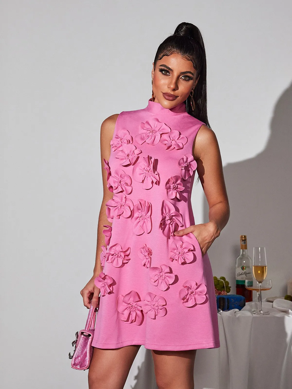 Liluri Sleeveless Flower Mini Dress sold by Mew Mews